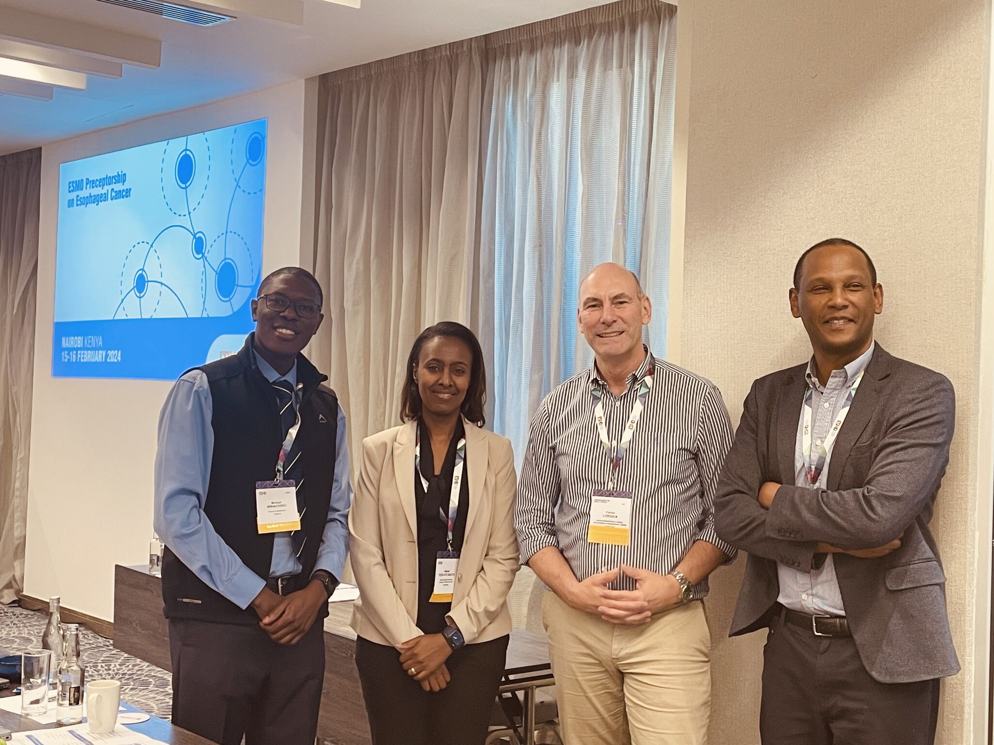 AFROC team members during an ESMO preceptorship convening in Kenya.